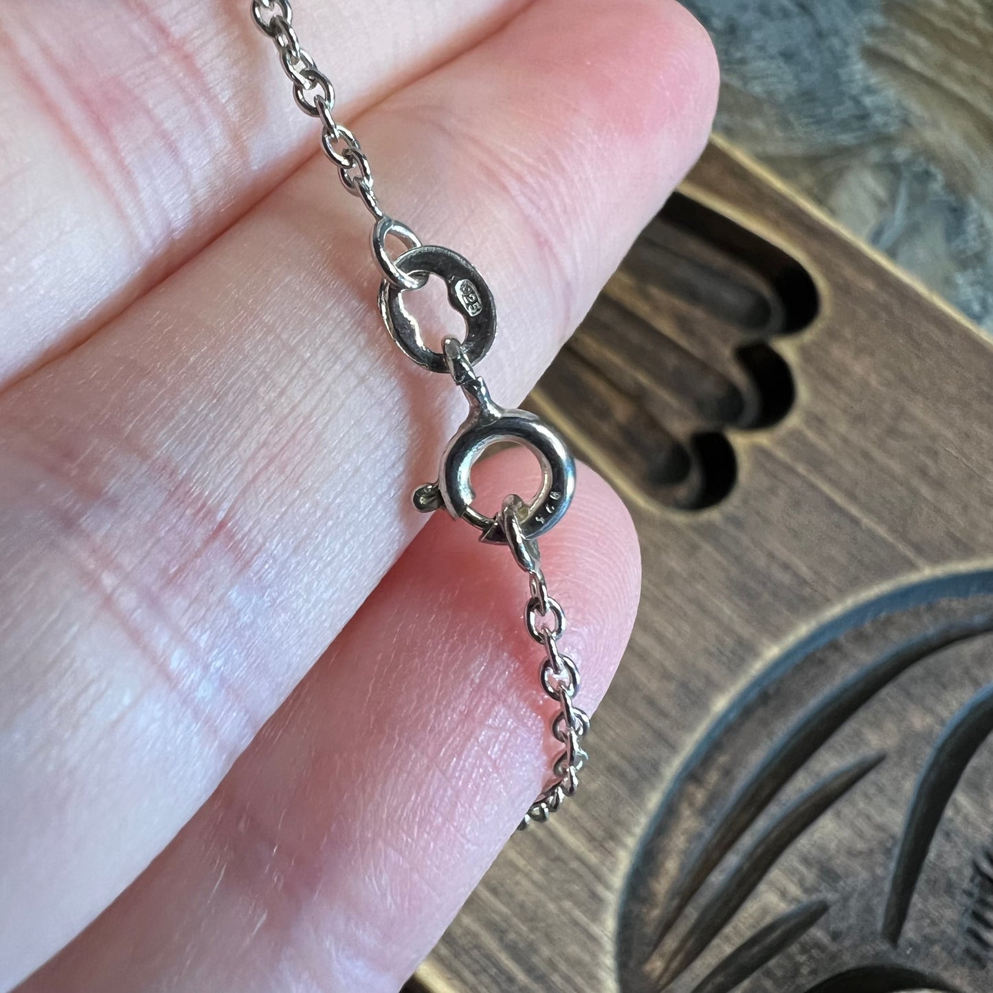 Sterling Silver Garnet Celtic / Gothic Ornate Pendant Necklace