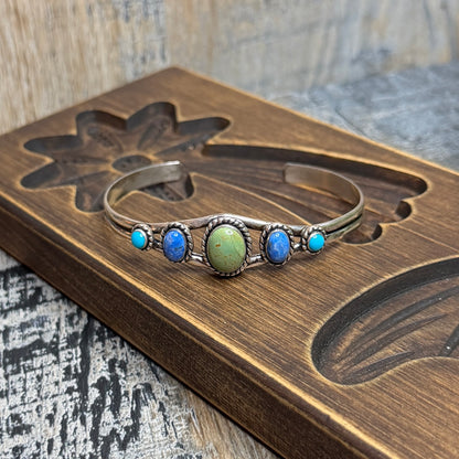 Dreamy Native Quoc QT Sterling Silver Turquoise Cuff Bangle