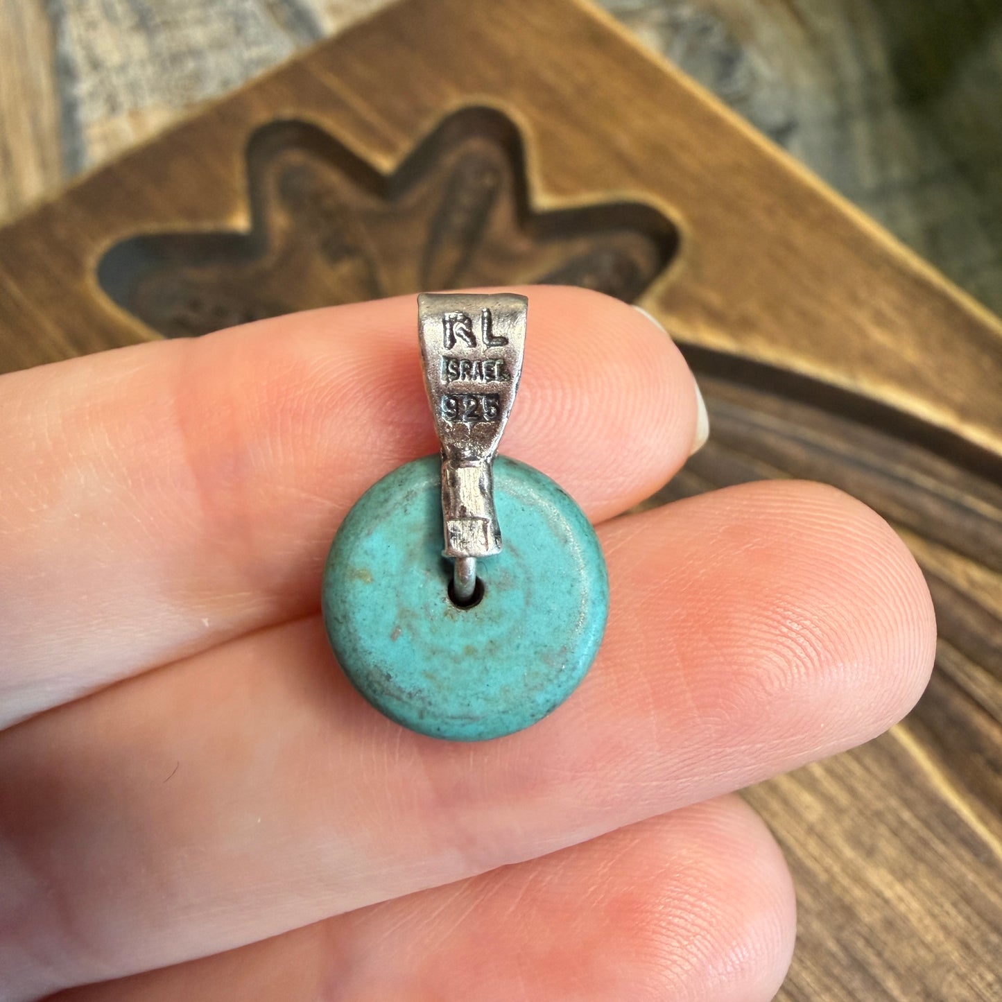 Designer Regina Lane Israel Sterling Silver Pebble Pendant