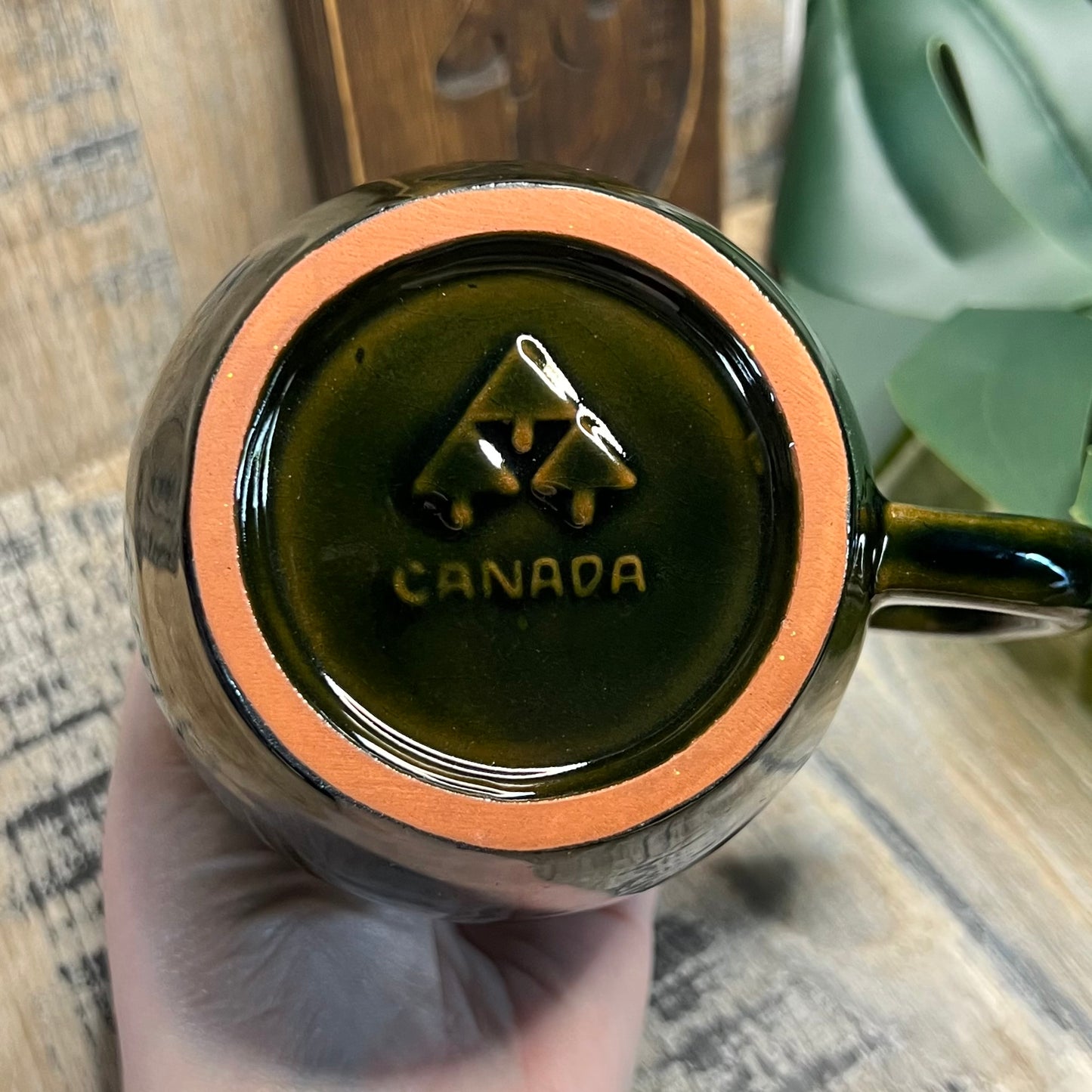 Blue Mountain Pottery Green / Blue Drip Glaze Canadian Coffee Mug