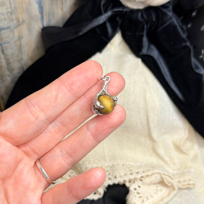 Gothic Vintage Sterling Silver ‘Touch Wood’ Talon Charm / Pendant
