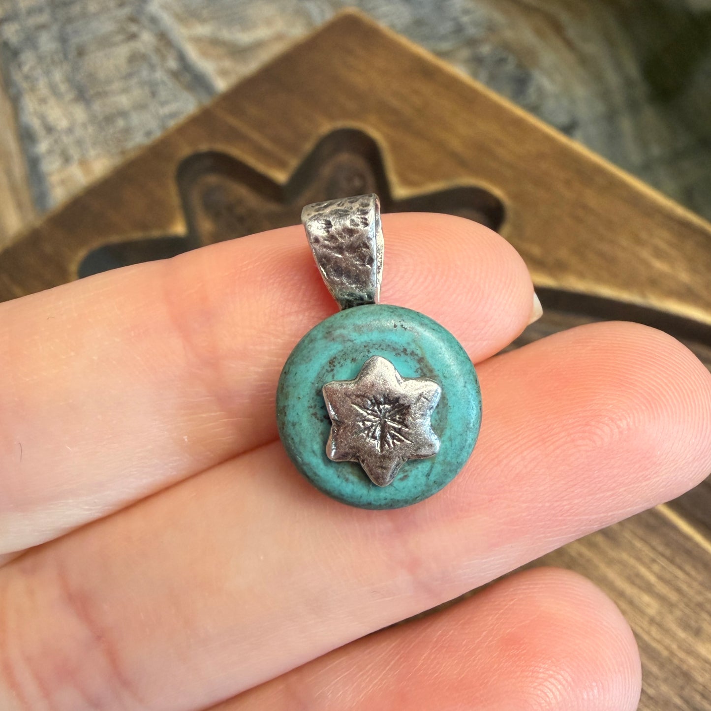 Designer Regina Lane Israel Sterling Silver Pebble Pendant