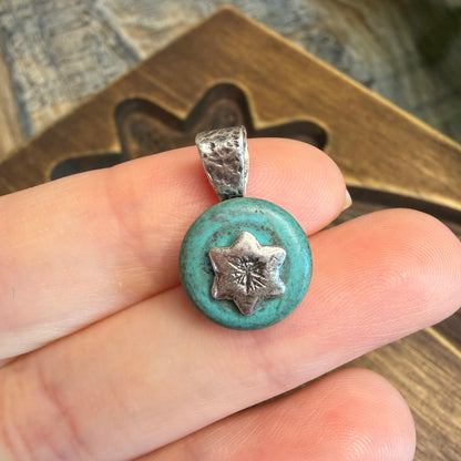 Designer Regina Lane Israel Sterling Silver Pebble Pendant