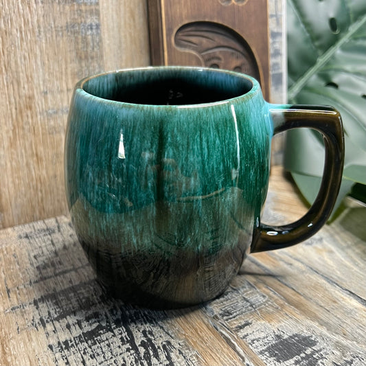 Blue Mountain Pottery Green / Blue Drip Glaze Canadian Coffee Mug
