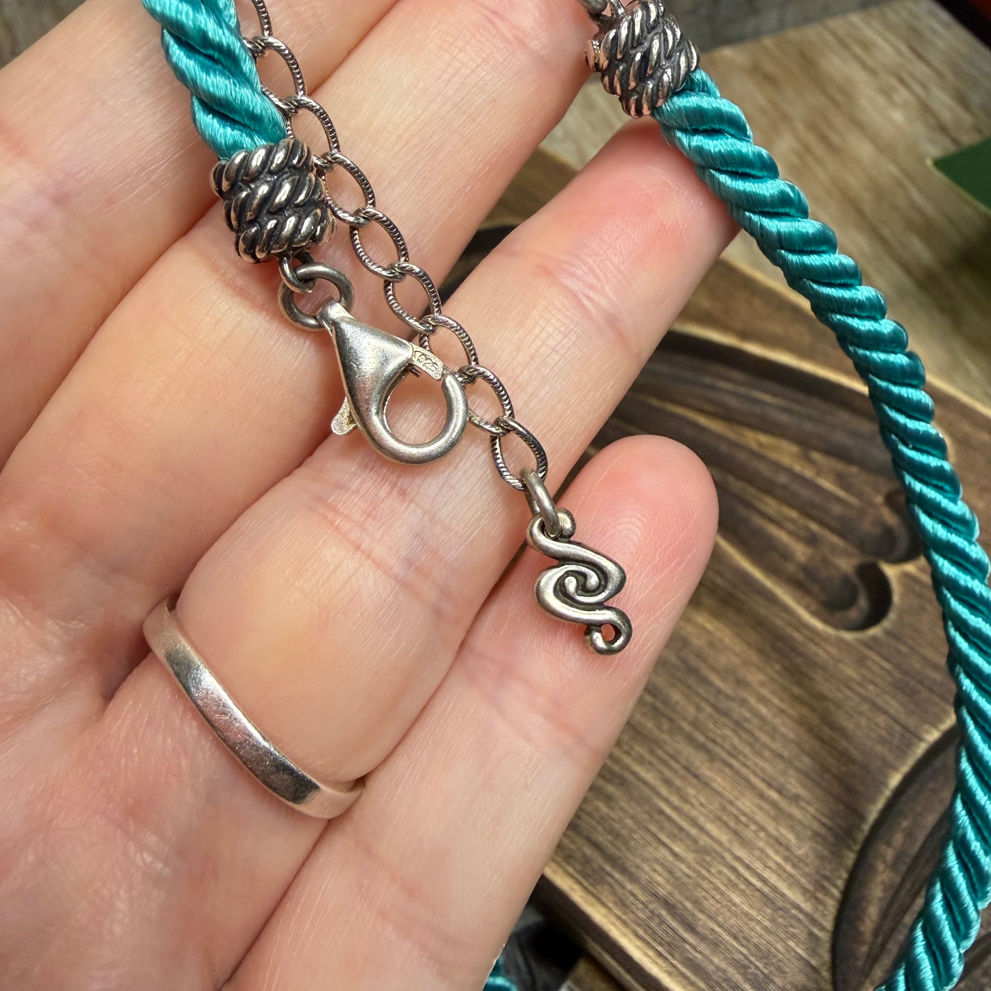 Carolyn Pollack Relios Southwestern Sterling Silver Turquoise Inlaid Heart Necklace