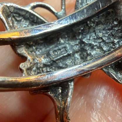 Whimsy Sterling Silver Luna Moth Ring size O