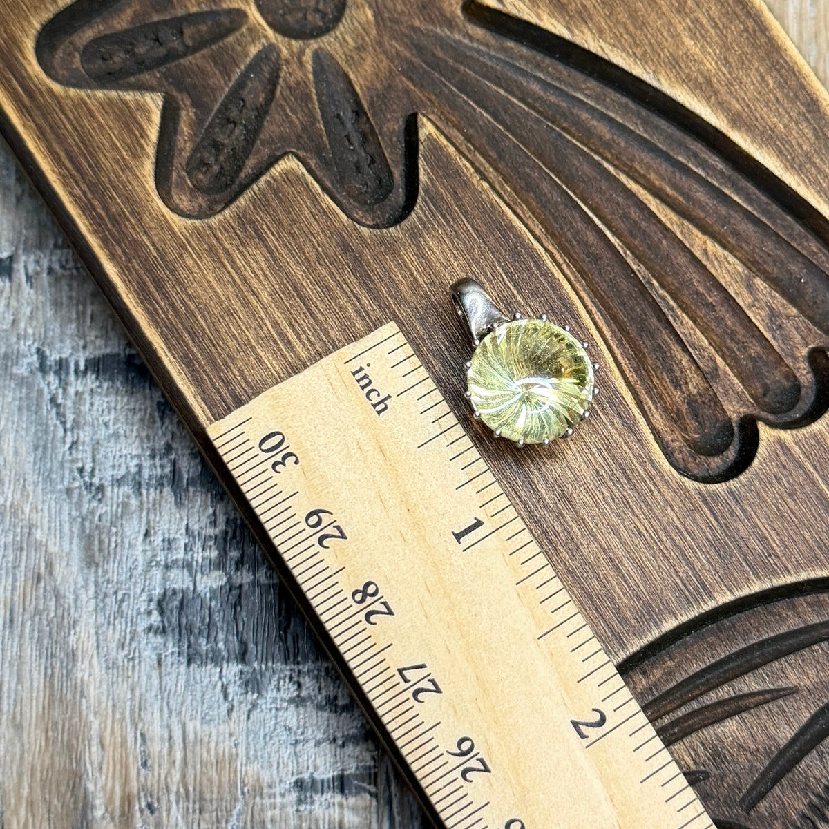 Stunning Sterling Silver Designer Bernhard Conradt MDI Signed Lemon Quartz Orb Pendant