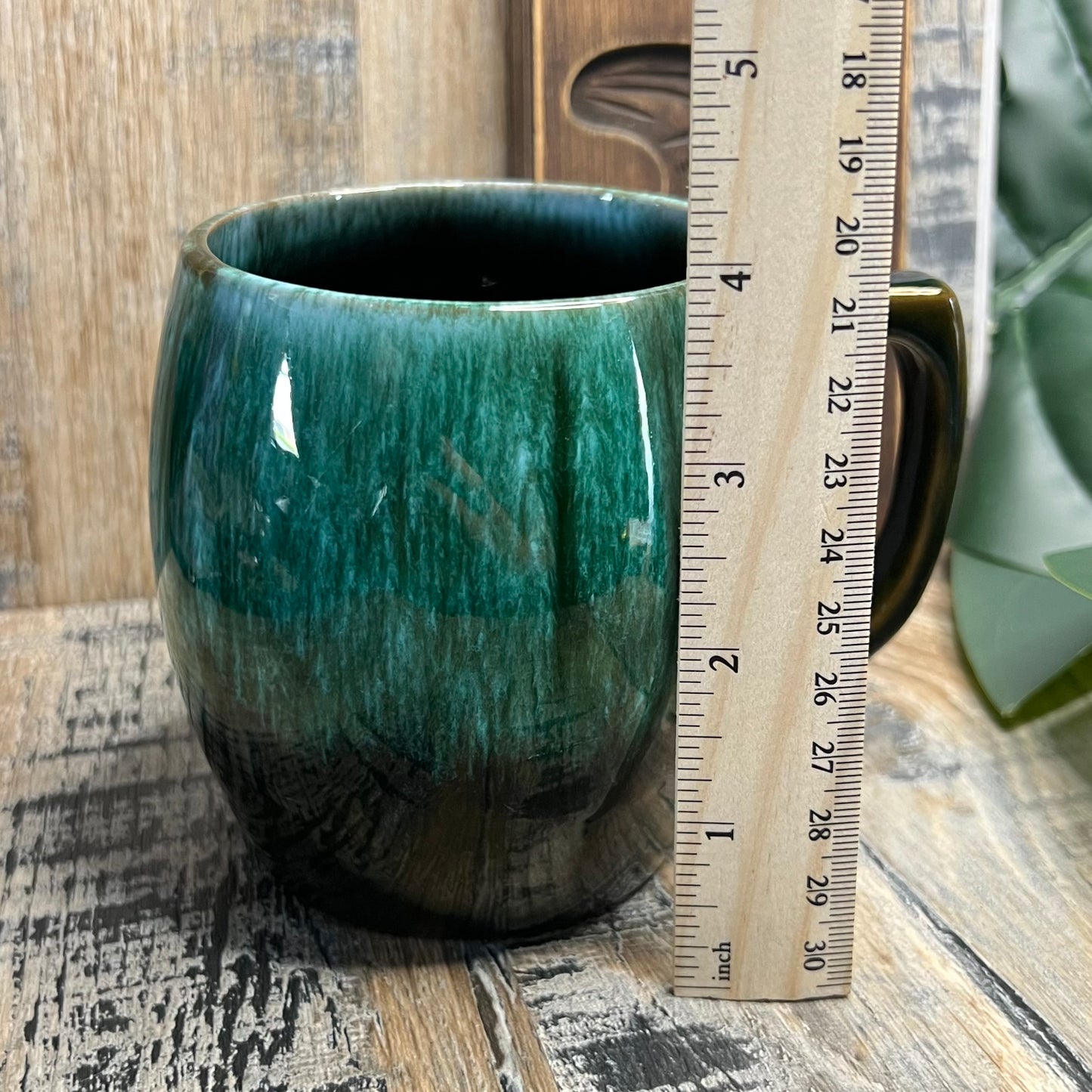 Blue Mountain Pottery Green / Blue Drip Glaze Canadian Coffee Mug