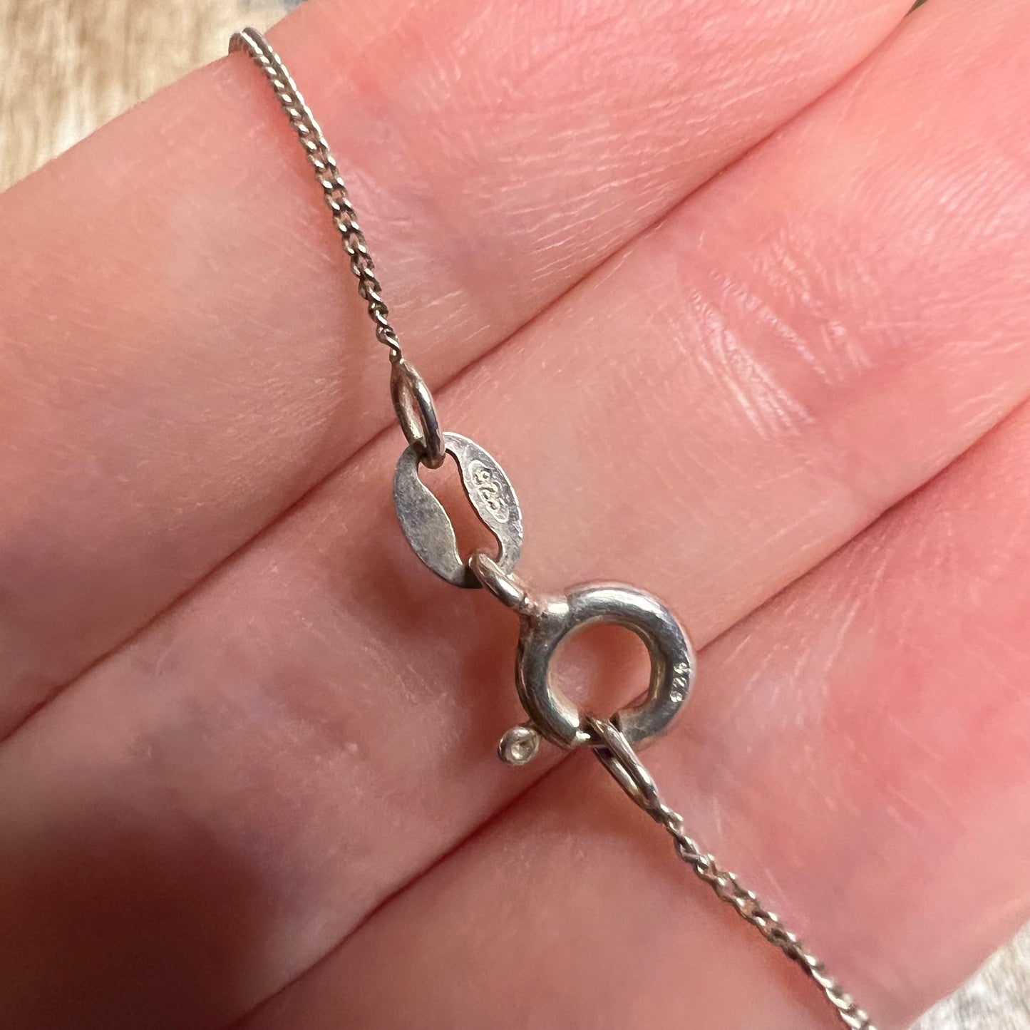 Modernist Artisan Sterling Silver Shaped Pendant Necklace
