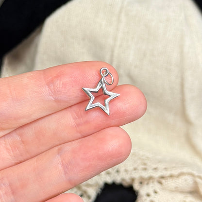 Celestial Sterling Silver Cut Out Star Pendant
