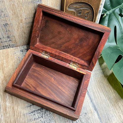 Dreamy 90s Celestial Wooden Moon Star Sun Jewellery / Trinket Box Curio