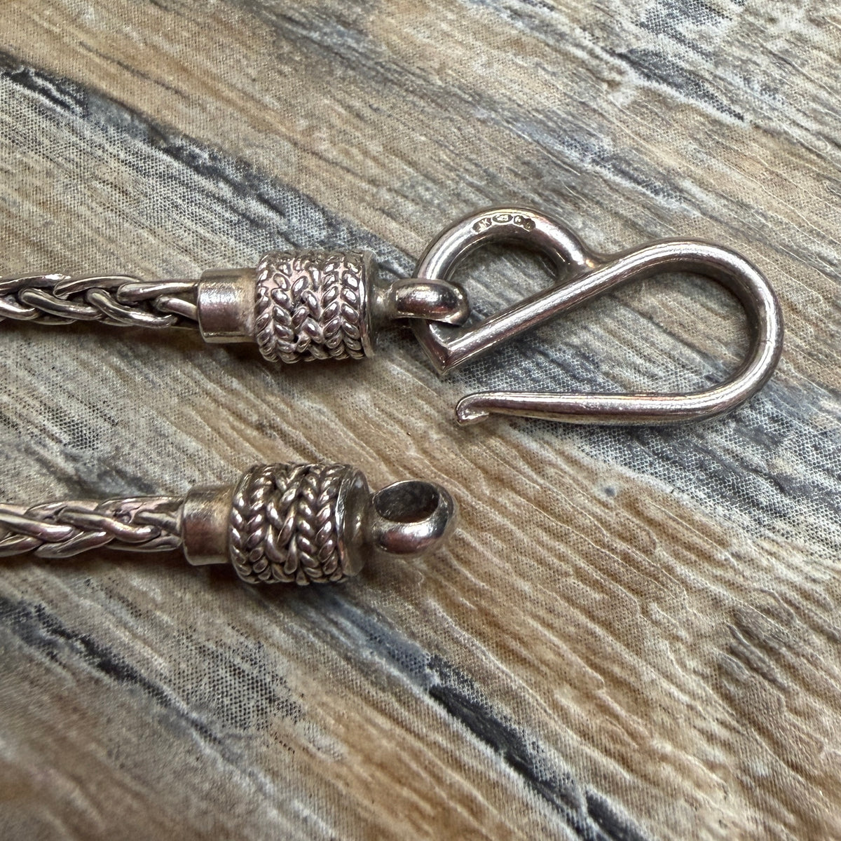 Sterling Silver Wheat / Foxtail Bali Chain 18 Inch Length