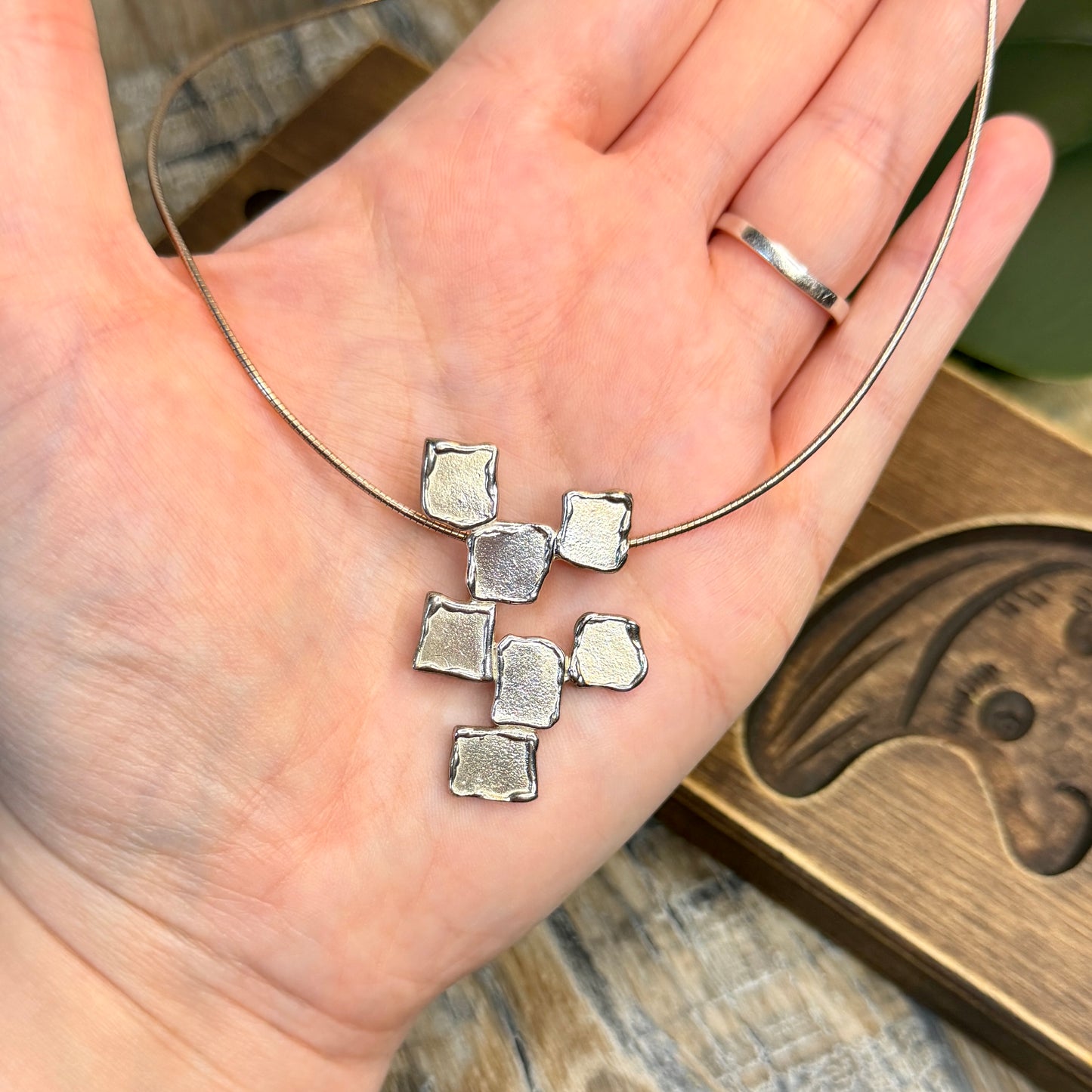 Beautiful Designer Modernist Geometric Abstract Pendant Necklace
