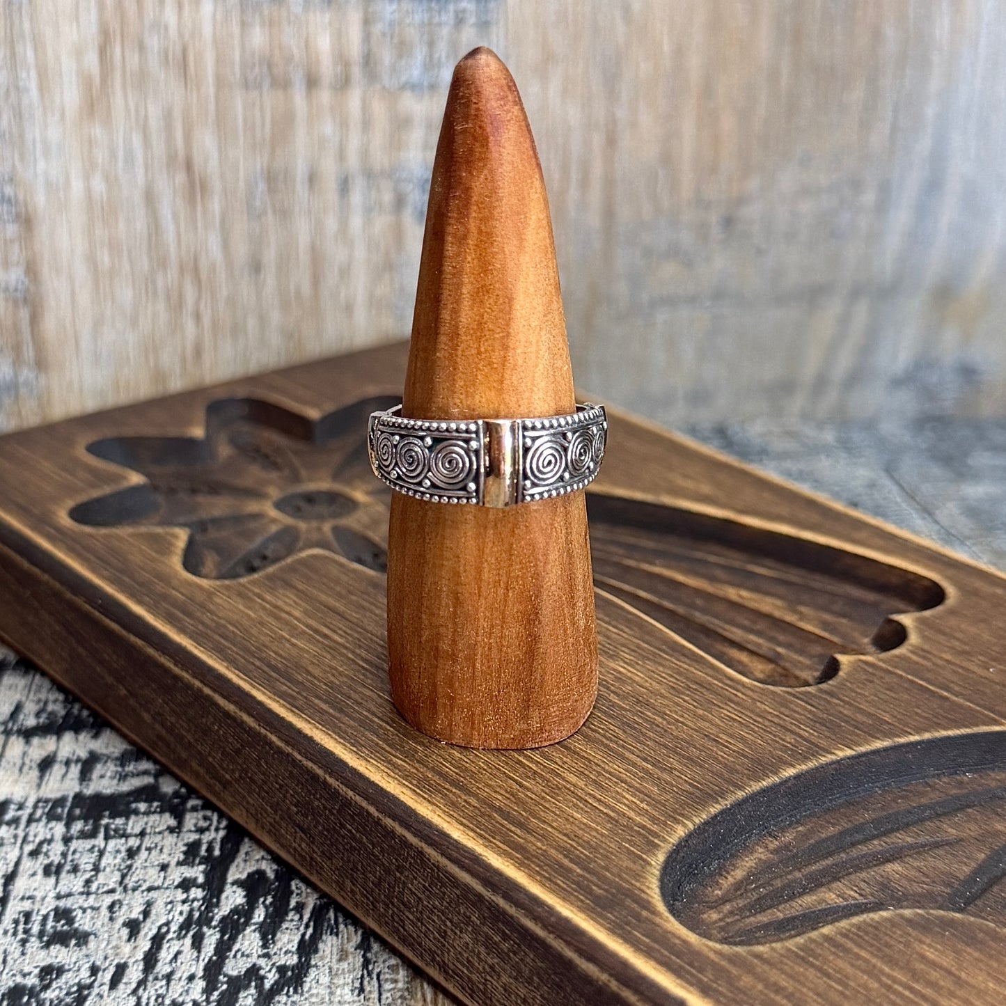 Designer Suarti 18ct Gold / Sterling Silver Spiral Ring Size R