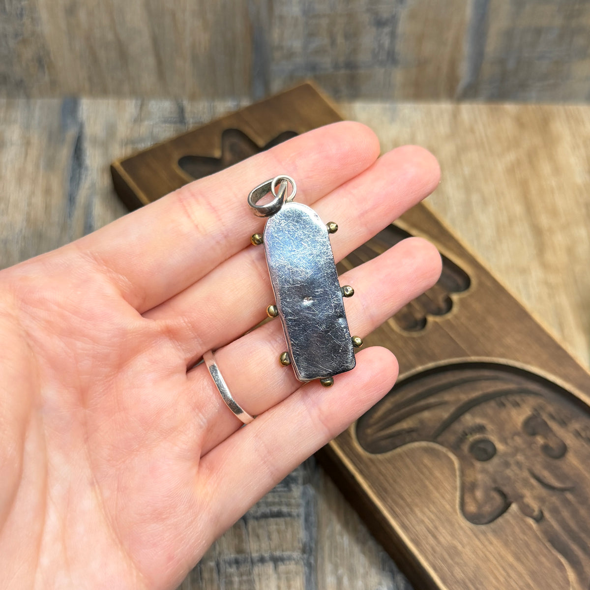 Whimsy Sterling Silver Artisan Made Amethyst Pendant