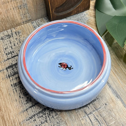 Whimsy Handmade Fairy / Insect Ceramic Keepsake Trinket Box