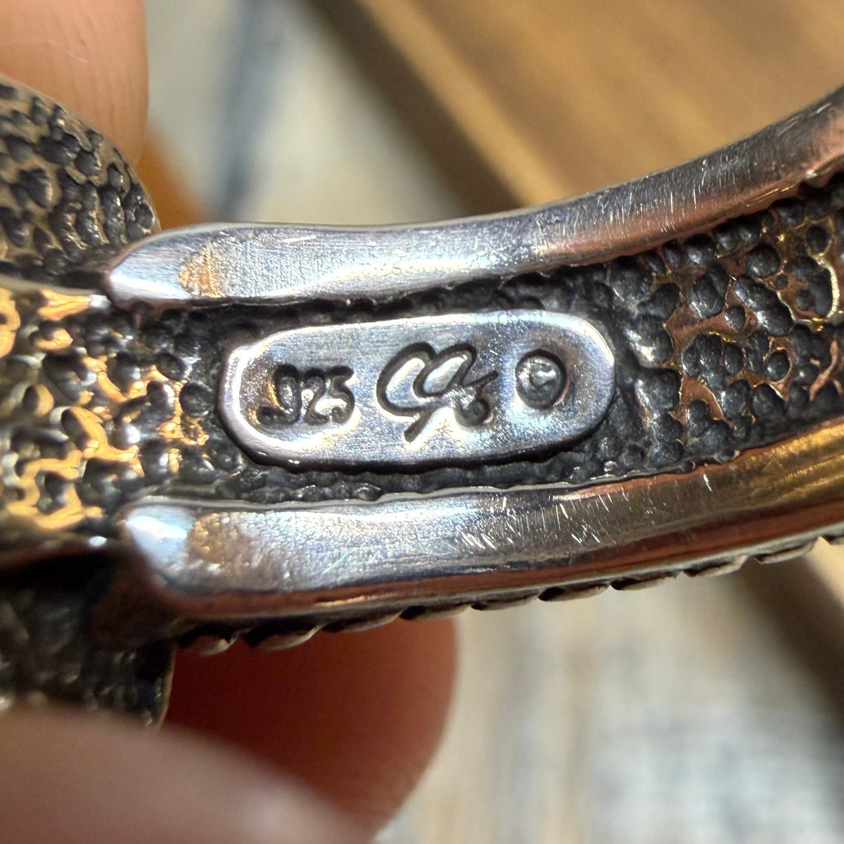 Carolyn Pollack Relios Southwestern Sterling Silver Turquoise Inlay Signet Ring size O