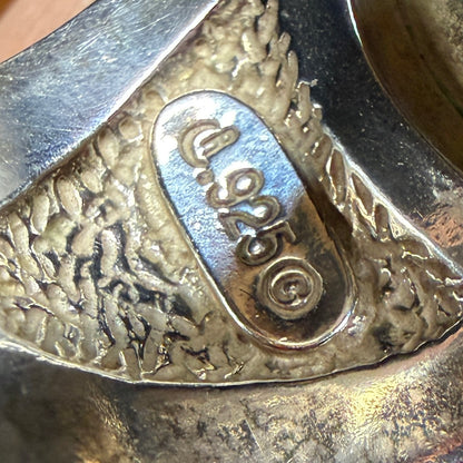 Carolyn Pollack Relios Southwestern Large Sterling Silver Turquoise Ring size L